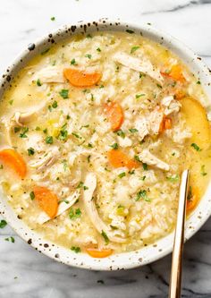 Lemon Chicken and Rice Soup