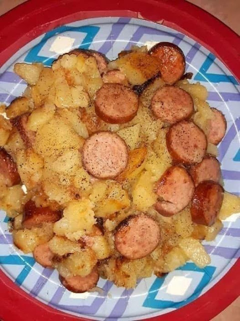 Fried Potatoes Onions & Smoked Polish Sausage