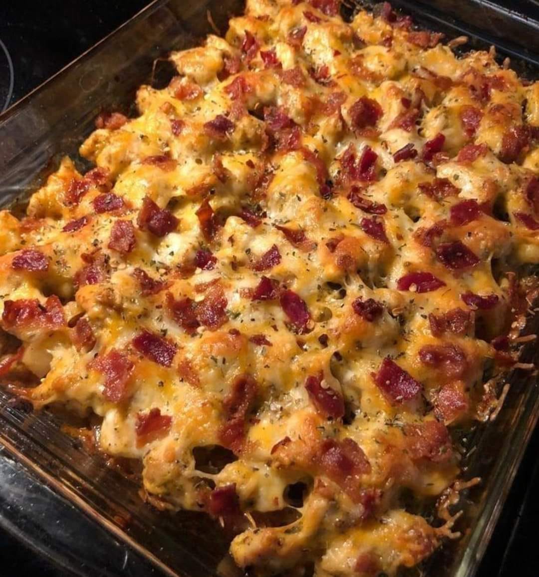 Chicken Bacon Ranch Potato Bake 