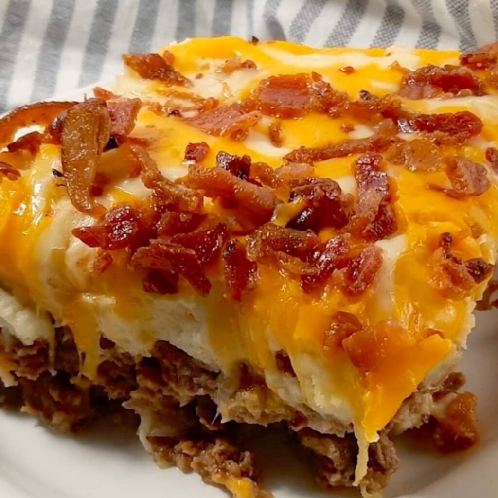 Cowboy Meatloaf and Potato Casserole