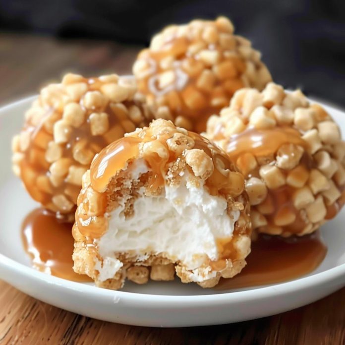 Caramel Marshmallow Rice Krispie Balls Recipe