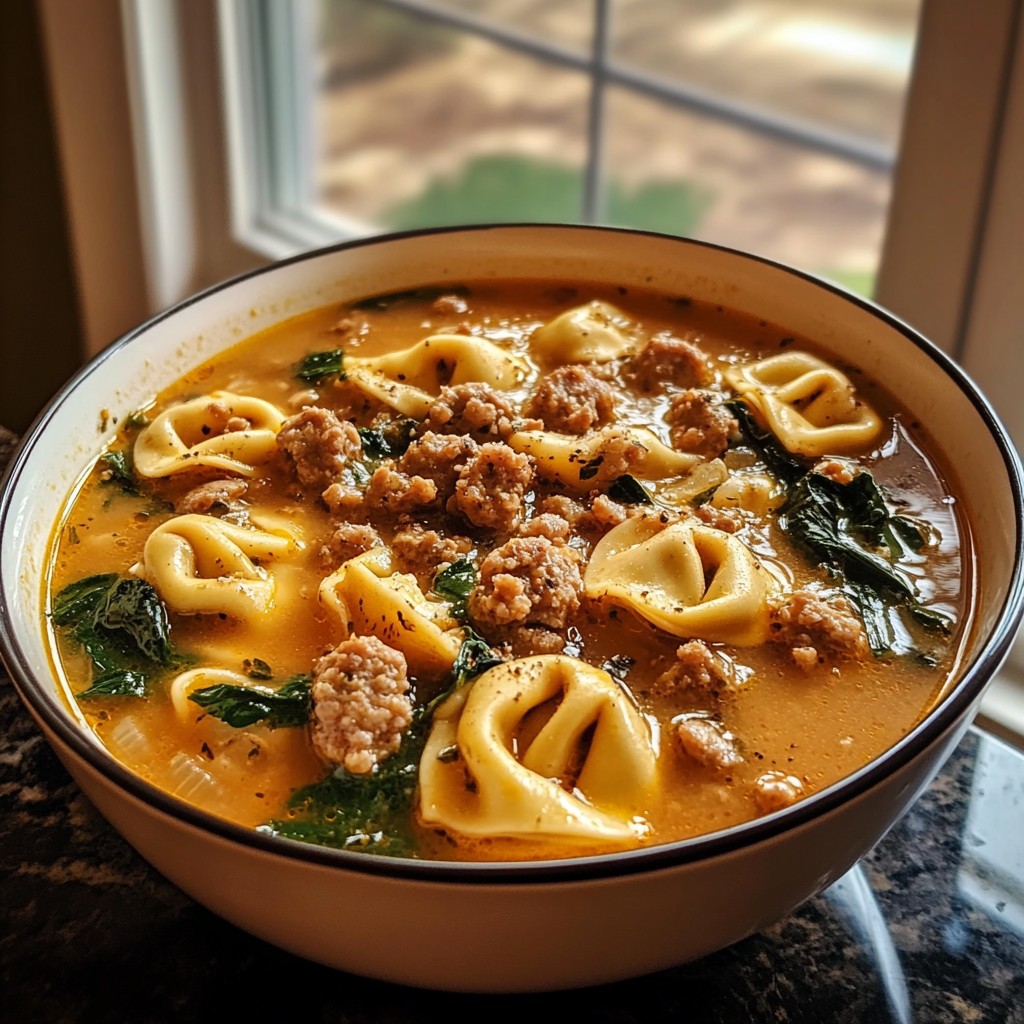 Sausage Tortellini Soup