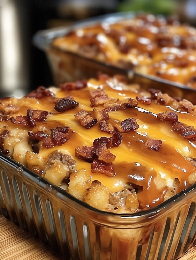 BBQ Bacon Cheeseburger Casserole