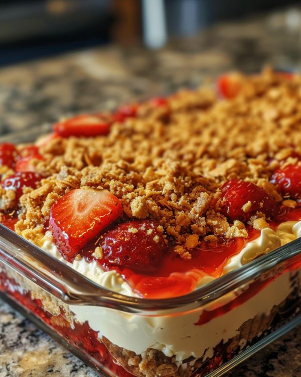 Strawberry Crunch Cheesecake Delight