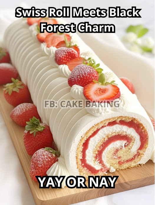 Swiss Roll Meets Black Forest Charm: A Decadent Dessert Delight